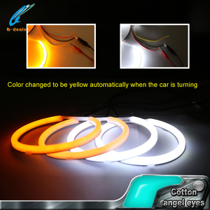 Bague halo en coton <span class=keywords><strong>led</strong></span> pour BMW <span class=keywords><strong>E46</strong></span> E39, lumière double couleur avec yeux d'ange - Product Image 4