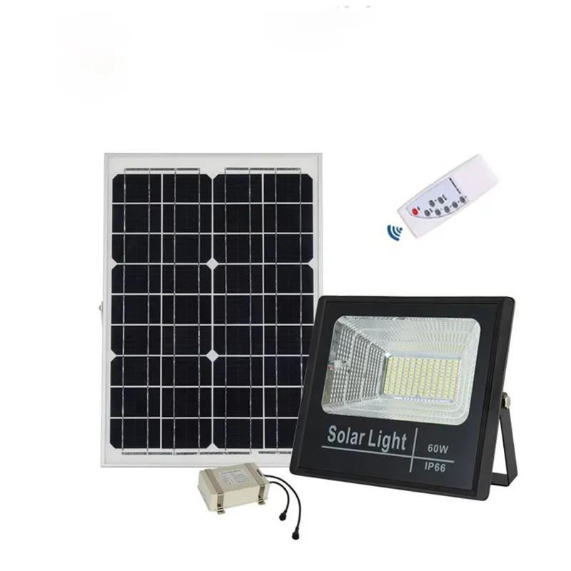 Hemat Energi LED Solar Flood Light 20 W 40 W 60 W 100 W dengan IP65 Tahan Air