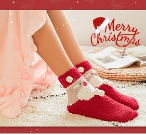 Christmas <strong>Fluffy</strong> Santa Claus Reindeer Cozy Women <strong>Ladies</strong> Girls Home Fleece Slipper <strong>Socks</strong> - Product Image 5