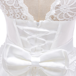 Nueva ropa de los niños Rosa blanco champán 4-15years adolescentes niños vestido de arco de boda, las muchachas de flor vestido de - Product Image 6