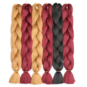 Sharopul dei capelli jumbo sintetico treccia crochet rosso dei capelli <span class=keywords><strong>per</strong></span> intrecciare sui capelli in estensione