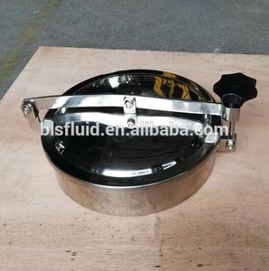 음식 급료 스테인리스 SS304 SS316l 탱크 승강구 위생 400mm 둥근 맨홀 덮개 - Product Image 4