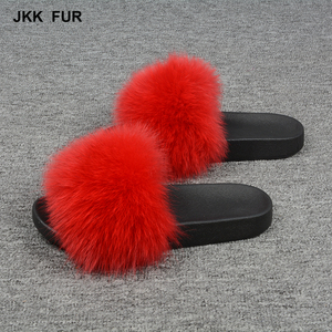 Varios estilos rojo elegante al aire libre diapositivas moda zorro sandalias - Product Image 4
