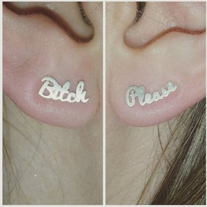 Pendientes con letras de acero inoxidable y cadena, joyería con diamantes de imitación dorados, esmalte de amor Dior l, a la moda, con letras iniciales yls c & <span class=keywords><strong>j</strong></span> - Product Image 4