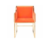Robinet de luxe en laiton en acier inoxydable chaise de salle à manger en cuir blanc