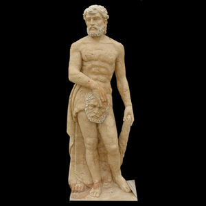 Statue di Ragazzo Nudo in Pietra Naturale da Giardino in Stile Greco in Vendita - Product Image 5