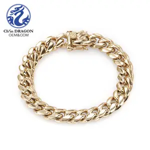 ODM-pulsera de oro sólido de 10 K para hombre, joyería italiana india de 18 K