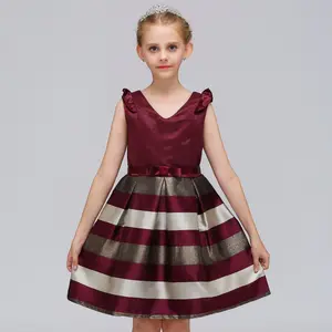 Baby Meisjes Gestreepte Jurk Voor Meisjes Formele Wedding Party Jurken Kids Prinses Kerst Jurk Kostuum Kinderen Meisjes Kleding