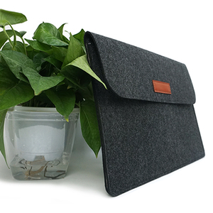 Grey or Custom Color A4 Document Bag Felt <strong>Laptop</strong> <strong>Sleeve</strong> in Stock - Product Image 3