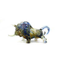 Statue d'éléphant en cristal, fabrication de bijoux artisanaux, en verre