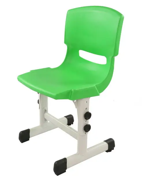 Silla escolar de plástico y acero con diseño ajustable, silla de estudio para estudiantes, altura ajustable