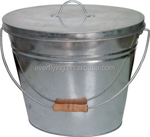 Good Quality Ash <strong>Bucket</strong> Galvanized Finishes Metal Iron <strong>Coal</strong> <strong>Bucket</strong> <strong>with</strong> <strong>Lid</strong> - Product Image 1