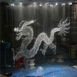 Lustre en cristal traditionnel, magnifique dragon, éclairage LED, lampe de plafond, illuminateur pour hall d'hôtel - Product Image 2