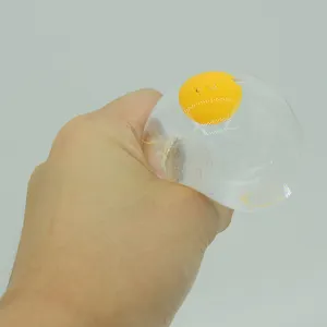 ホット販売スプラット粘着性シングル卵黄身ウォーターボールおもちゃハンドピンチ卵ストレスボール2024