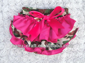 bebé volante de raso pantalones bombachos venta al por mayor - Product Image 1