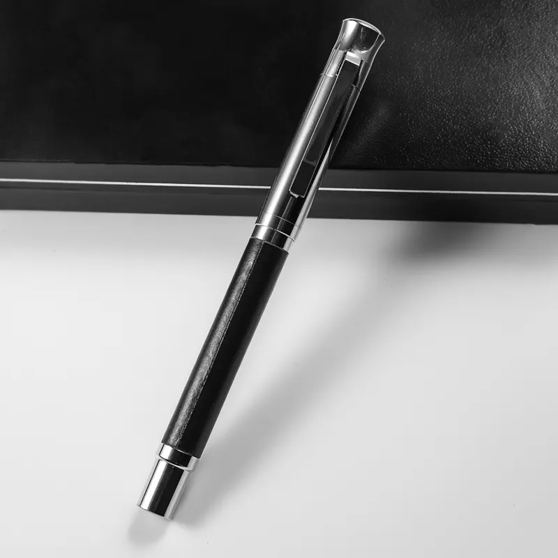 नई नई पेशेवर कस्टम मुद्रण लोगो कलम क्लासिक लक्जरी कलम टोपी बंद धातु कलम