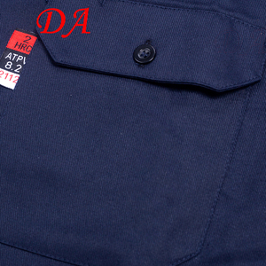 เสื้อยืดงานเชื่อมคอตตอน NFPA2112ป้องกันไฟฟ้าสถิตย์โดยธรรมชาติมีคุณสมบัติกันน้ำและหน่วงไฟ - Product Image 3