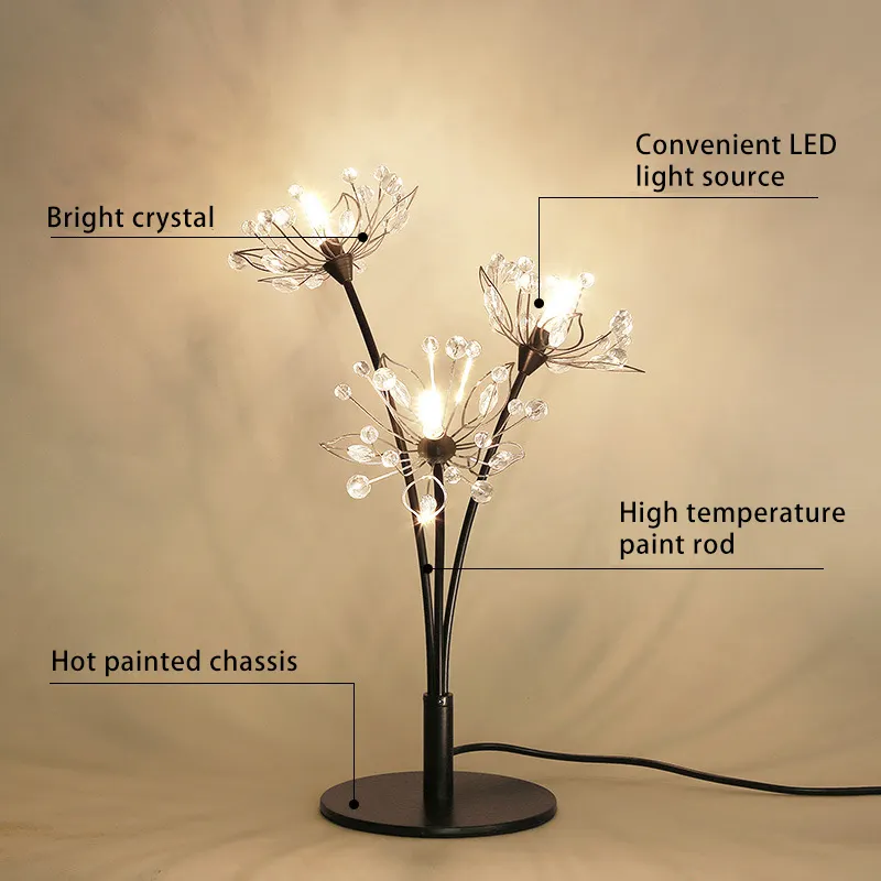 European candle crystal table lamp Bronze art deco table lamp