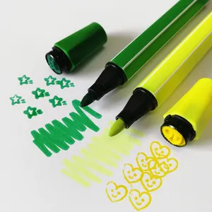 24 pcs stylo marqueur coloré non toxique lavable double face