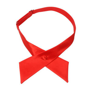 Pajarita Lisa teñida para hombre y mujer, corbatas cruzadas ajustables para fiesta - Product Image 3