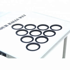Mesa de beerpong plegable directa de fábrica, mesa de beerpong plegable portátil de 8 pies, mesa minimalista de aluminio para exteriores - Product Image 2
