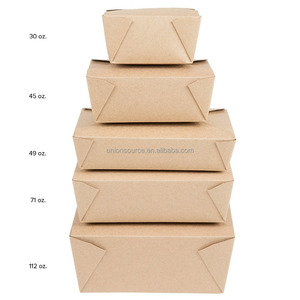 Kraft Paper Lunch Box Disposable Salad Box Food takeaway Packaging Box