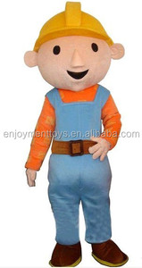 Divertente Costume da Mascotte Personalizzato di <span class=keywords><strong>Bob</strong></span> <span class=keywords><strong>l</strong></span>'Ingegnere con Casco di Sicurezza per Adulti Unisex - Product Image 2