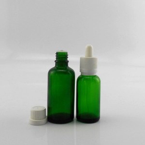 Flacon compte-gouttes de luxe en verre vert 30 ml, rechargeable, pour huiles essentielles, <span class=keywords><strong>ensemble</strong></span> de soins de la peau, adapté aux cosmétiques - Product Image 4