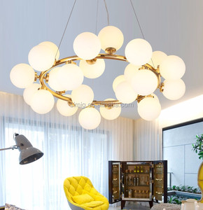 Simig lighting lampada a sospensione moderna a <span class=keywords><strong>sfera</strong></span> in vetro fagioli magici soggiorno <span class=keywords><strong>lampadario</strong></span> - Product Image 1