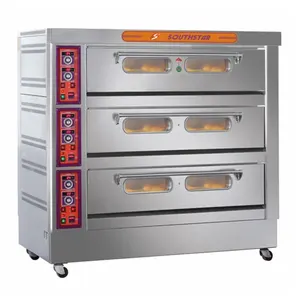 Vendita calda Southstar Elettrico Deck Forno con 3 mazzi 9 vassoi per il pane & cookie e pizza