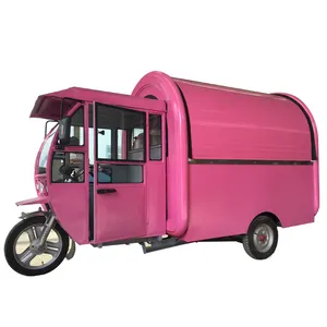 Nuovo arrivo di prezzi di fabbrica del motociclo della bicicletta carrello di cibo vending van mobile/mobile friggitrice piastra carrello di cibo spinta a mano crepes chioschi