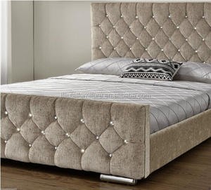 Cadre de <span class=keywords><strong>lit</strong></span> ottoman avec rangement et boutons diamantés, taille double 4 pieds 6 - Product Image 4