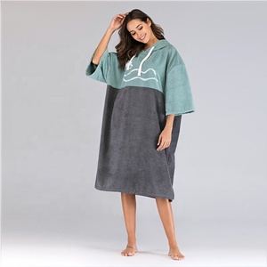 Phong Cách Mới 2019 Double Color Surf Khăn Trùm Đầu Poncho Thấm Nước Và Nhanh Khô - Product Image 4