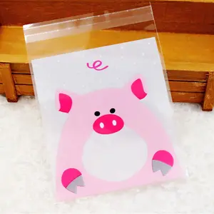 Custom transparent Opp plastic bags for candy packaging biscuit bag cellophane self-adhesive bag