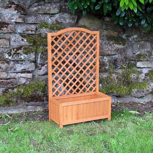 Jardinière rectangulaire en <span class=keywords><strong>bois</strong></span> avec <span class=keywords><strong>treillis</strong></span> pour plantes à fleurs - Product Image 2
