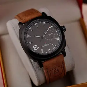 Alibaba china-lieferant echtem leder armband new curren uhren uhr armbanduhr für junge menschen