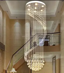 Simig di lusso moderno rotativo <span class=keywords><strong>doppio</strong></span> moderno soffitto lampadari di cristallo per la decorazione dell'hotel, progetto di ingegneria - Product Image 1
