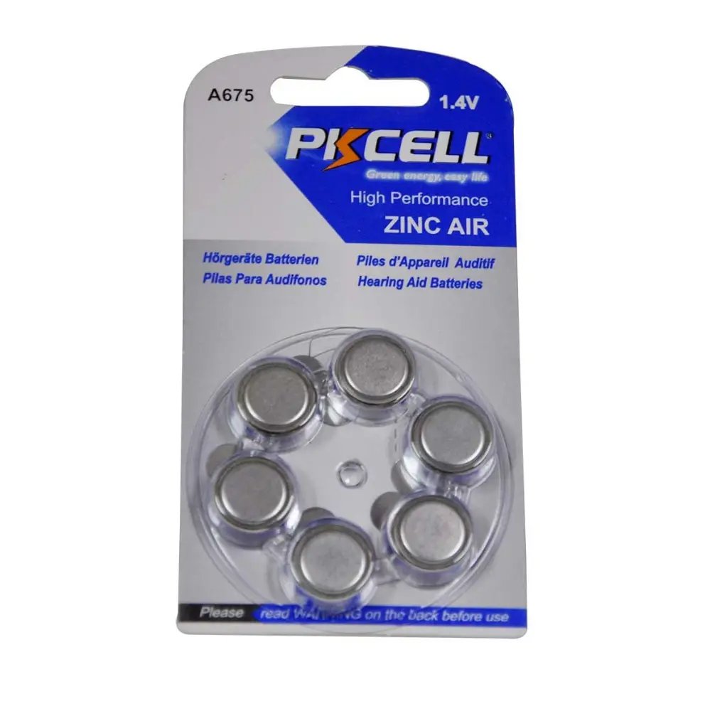 hot sale batteries za675 pr44 lr44 1.4v 620mAh zinc air button cell of hearing aid
