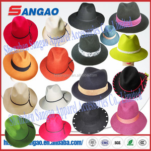 Vente en gros grand chapeau juif noir ou blanc en feutre de laine fedora à la mode pour hommes <span class=keywords><strong>Borsalino</strong></span> - Product Image 4