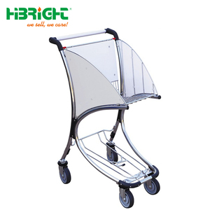 Hoogwaardige Driewielige Aluminium Luchthavenbagagewagen Met Handrem Oem Aanpasbare Bagagewagen Op De Luchthaven - Product Image 2