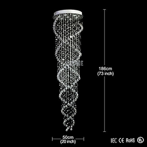 Custom made moderne de fleur de mode escaliers hôtel hall double helix goutte de cristal de luxe <span class=keywords><strong>lustre</strong></span> - Product Image 1