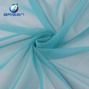 Kualitas tinggi kain elastis Mint hijau biru pakaian dalam kain Tulle untuk pakaian dalam