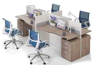 Bureau de poste de travail en forme de <span class=keywords><strong>U</strong></span> Bureau de séparation de bureau moderne - Product Image 4