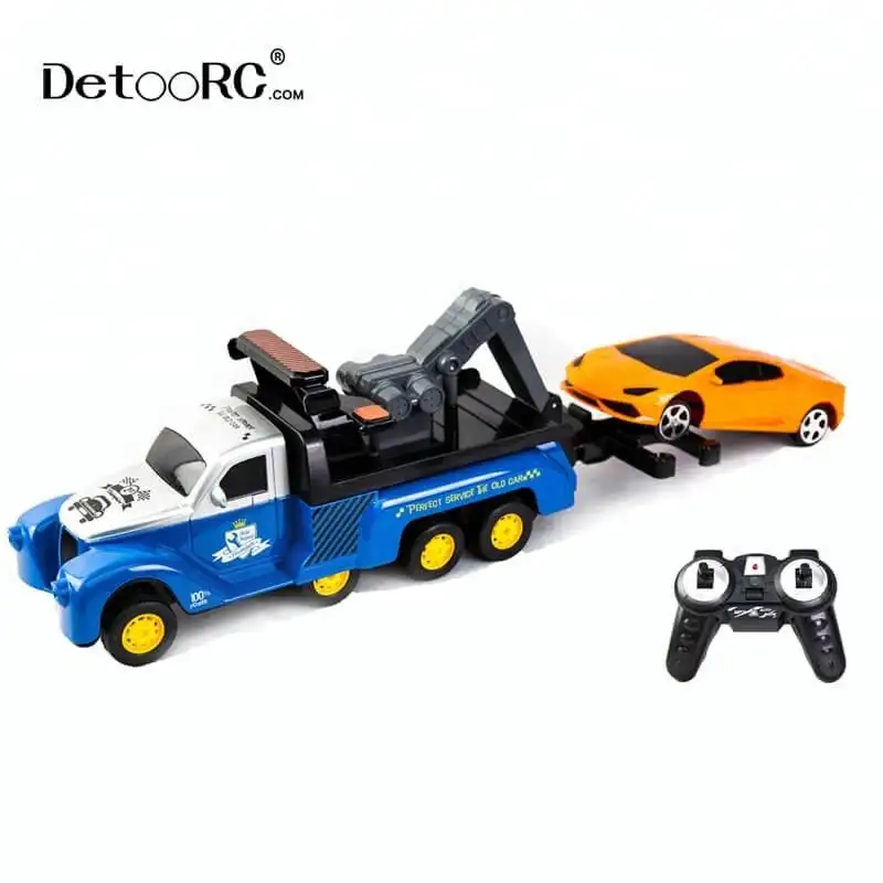 Detoo uzaktan traktör 2 oyuncak arabalar rc kamyon römork