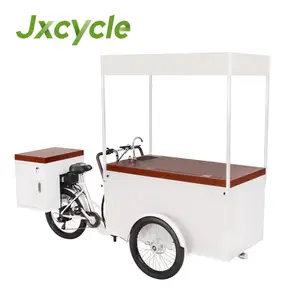 Jxcycle Nuovo Progettato di energia solare motorizzato elettrico Ice cream display della bici con la batteria congelatore per la vendita