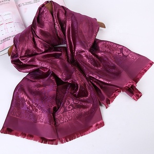 Factory Direct Sale High Quality Golden Women Shawl Scarf Thai Silk Paisley Jacquard Scarf <strong>Head</strong> <strong>Wrap</strong> - Product Image 3