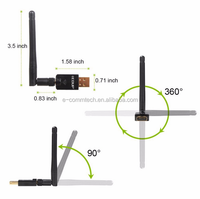 Adaptateur Wifi USB 5ghz 600mbps antenne Wifi 2dbi prise en charge Windows Mac 802.11ac carte réseau USB Dongle Wifi pour ordinateur portable de bureau