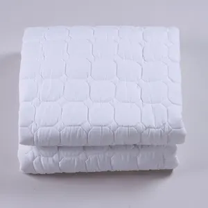 Cotton Plain Hotel Waterproof Mattress Protector Bed Protection Pad 100% Cotton 200TC Plain+0.02mm Pu+85gsm Knit Fabric Quilted