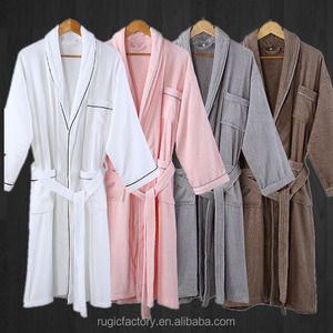 Bata de Algodón <span class=keywords><strong>para</strong></span> Hotel, Pareja, Suave, Cálida, Tipo Waffle, Pijama <span class=keywords><strong>para</strong></span> Mujer, Algodón <span class=keywords><strong>para</strong></span> las Cuatro Estaciones, Ropa de Dormir - Product Image 4
