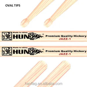 OEM prezzo basso della fabbrica ovale punte American Hickory bacchette di legno per il Jazz Musicale